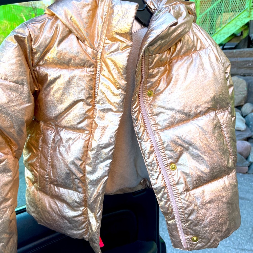 Jcrew metallic coat